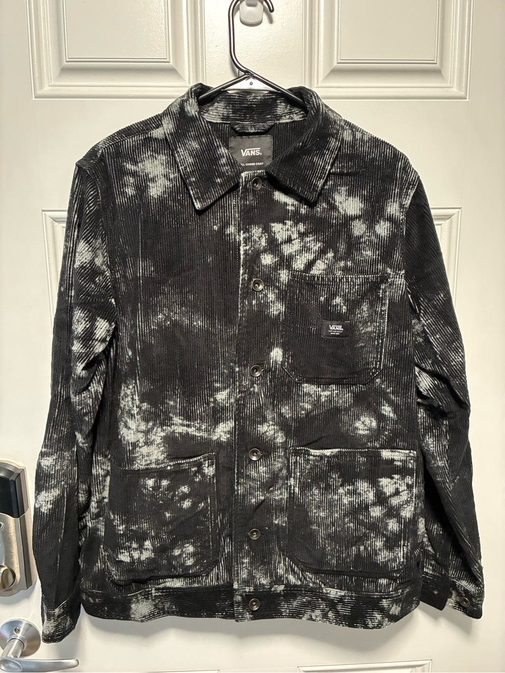 Vans Black & White Tie-Dye Corduroy Shirt Jacket